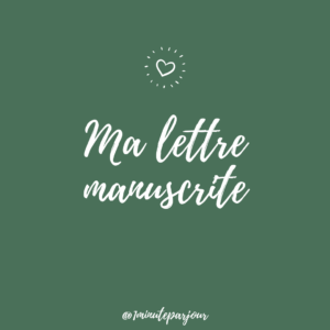 Lettre manuscrite pour la Fête des mères